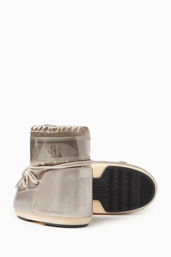Icon Low Glance Boots in Satin