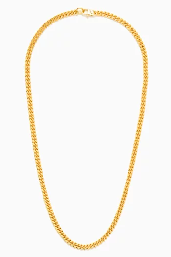 Classic Cuban Chain in 18kt Gold-plated Sterling Silver