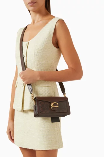 Tabby 20 Signature Shoulder Bag in Coated-canvas & Leather