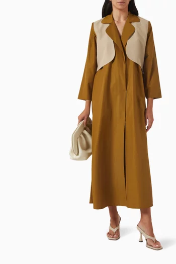 عباية بنمط جاكيت بلونين