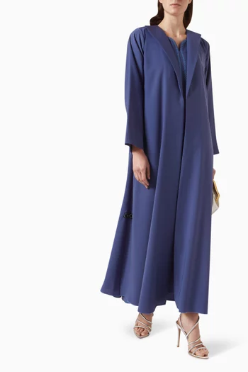 Embroidered Abaya Set in Crepe