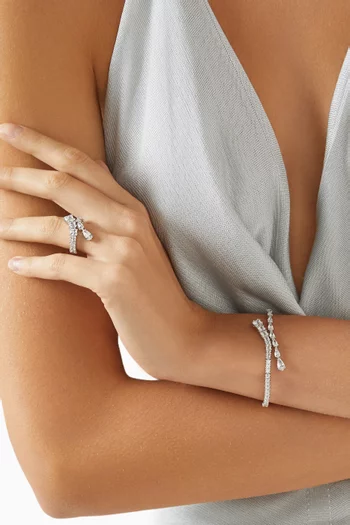 Matrix Bracelet in Rhodium-plated Metal