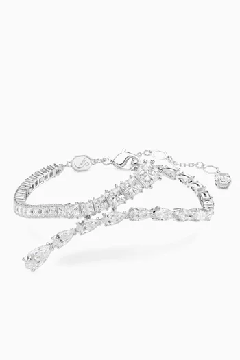 Matrix Bracelet in Rhodium-plated Metal