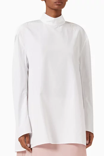 Mockneck Top in Cotton