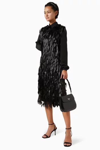 Ribbon Midi Dress in Viscose