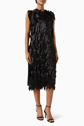 Ribbon Midi Dress in Viscose
