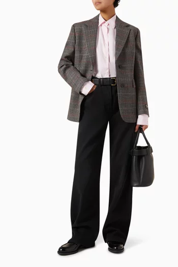 Belted-back Shirt in Cotton