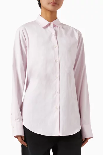 Belted-back Shirt in Cotton
