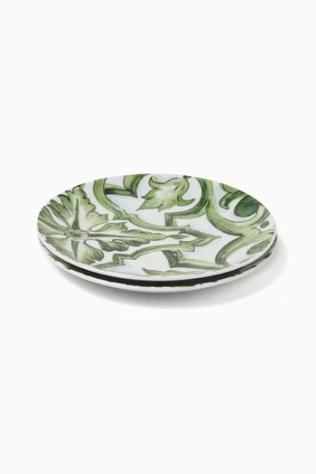 Set of Two Dessert Plates in Porcelain
