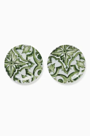 Set of Two Dessert Plates in Porcelain
