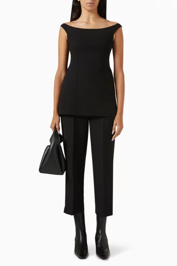 Curved Off-shoulder Top