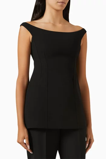 Curved Off-shoulder Top