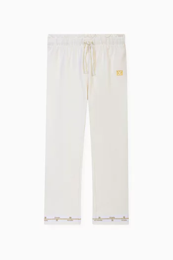 Logo-embroidered Pants in Cotton