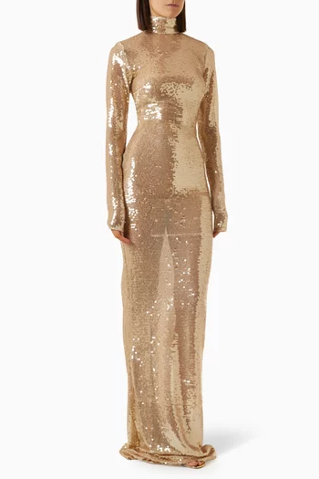 Catroux Sequin-embellished Maxi Dress