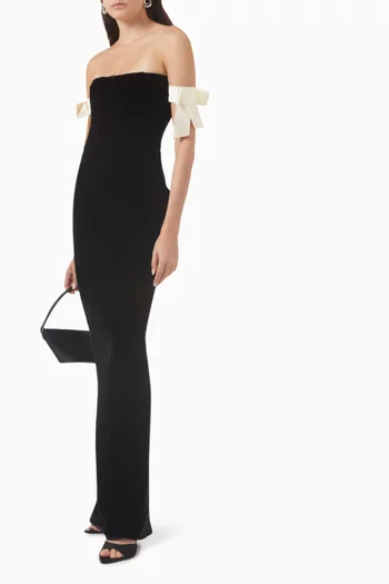 Ambra Off-shoulder Gown in Silk