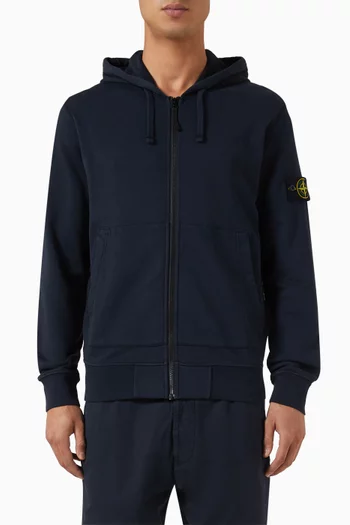 Stone island zip hooded sweatshirt sales
