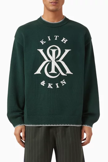 Crest Stitch Lewis Sweater in Cotton
