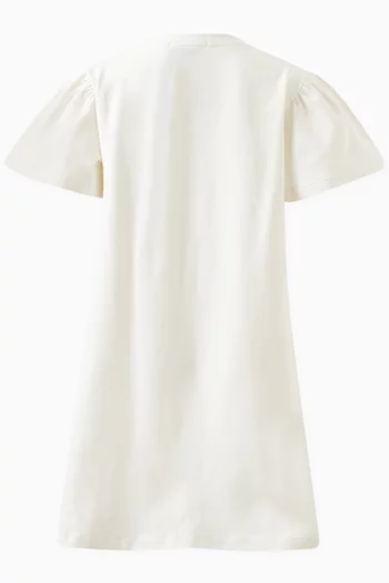 فستان بطبعة حقيبة كروس حصرية قطن