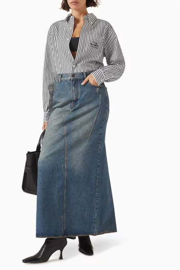 قميص مخطط قطن