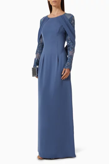 Lace Sleeve Gown