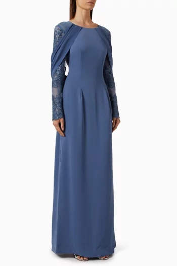 Lace Sleeve Gown