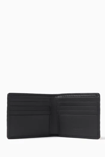 Bifold Wallet in Woven Nappa Leather