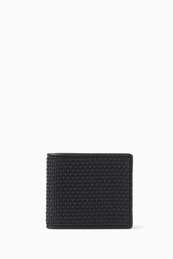 Bifold Wallet in Woven Nappa Leather