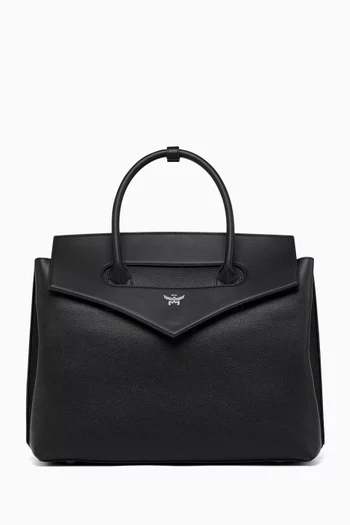 Extra Large Soft Diamond Tote Bag in Leather