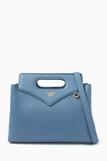 Mini Soft Diamond Tote Bag in Leather