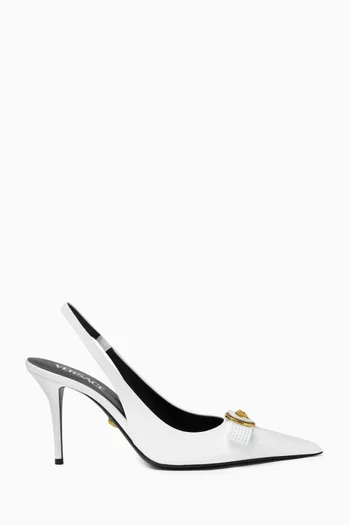 Gianni 85 Slingback Sandals in Patent Calf Leather