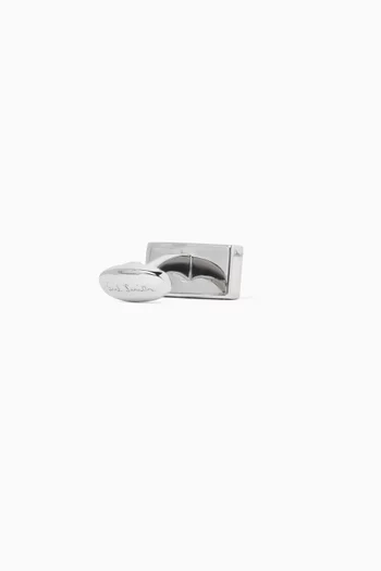 'Signature Stripe' Cufflinks in Copper & Zinc