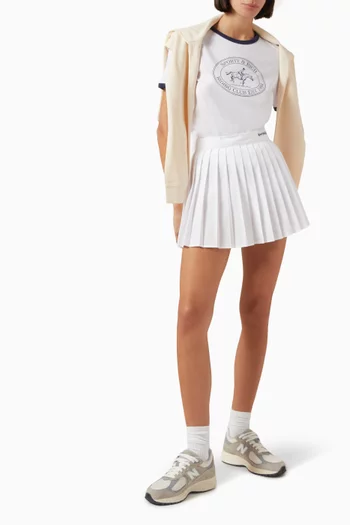 Serif Logo Anae Mini Skirt in Cotton