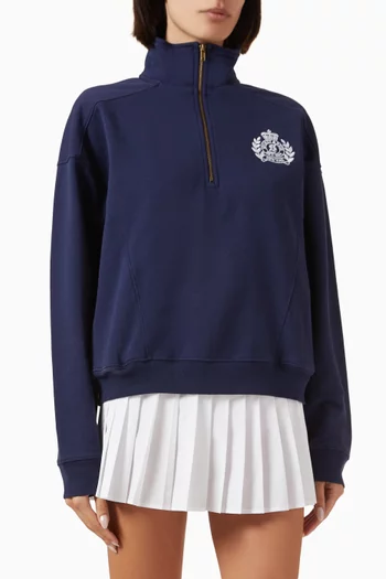 H&W Quarter-zip Sweatshirt in Cotton