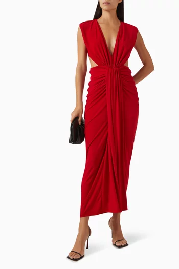 Nia Maxi Dress in Lycra