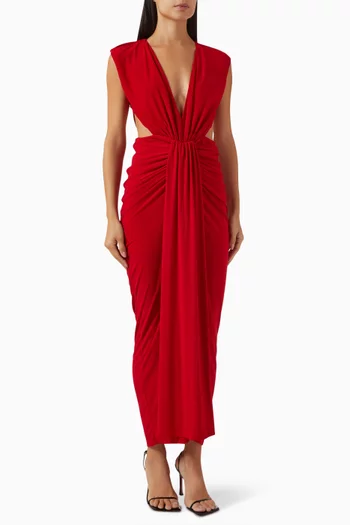 Nia Maxi Dress in Lycra