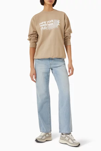 USA Wellness Club Crewneck Sweatshirt in Cotton