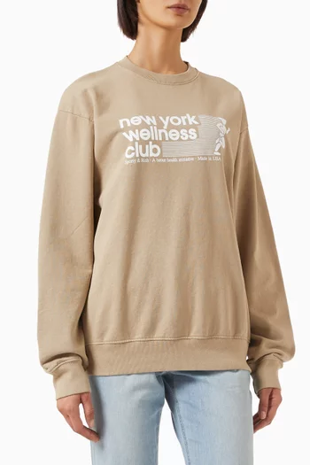 USA Wellness Club Crewneck Sweatshirt in Cotton