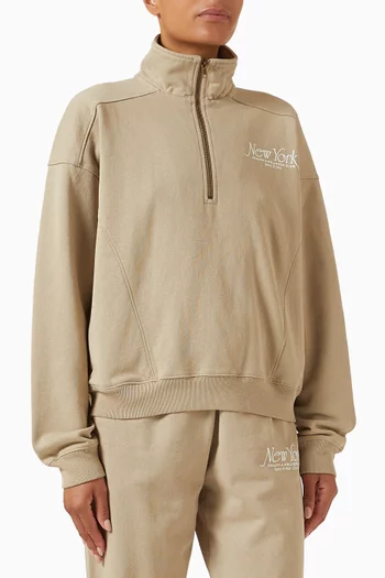 NY 94 Quarter-zip Sweatshirt in Cotton