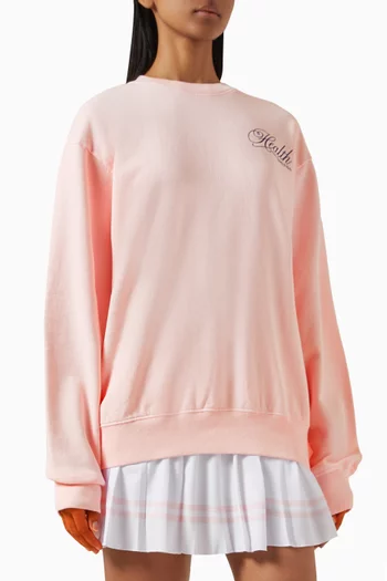 Health Script Sweatshirt in Cotton