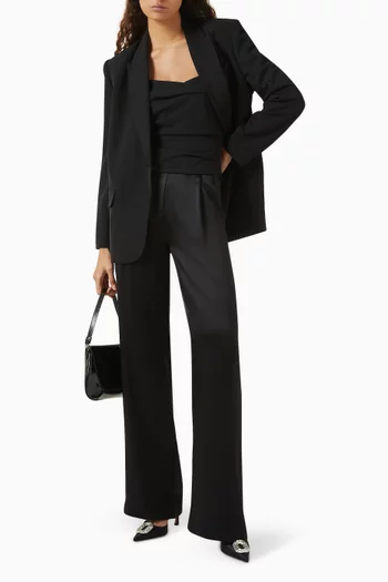 Cowl Bustier Top in Crepe-suiting