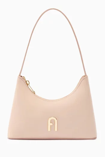Mini Diamante Shoulder Bag in Leather
