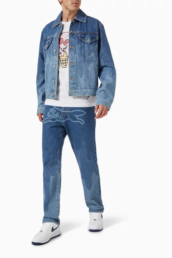 Lazer Drip Trucker Jacket in Denim