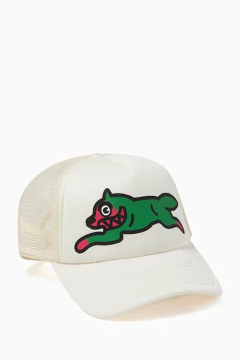 Running Dog Trucker Hat in Mesh