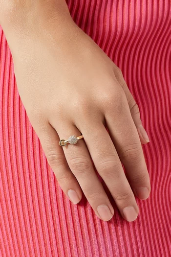 Piercing Pavé Diamond Ring in 14kt Gold