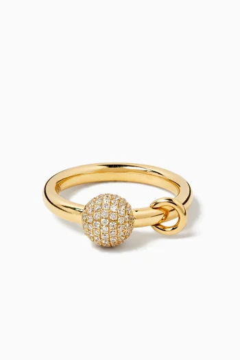 Piercing Pavé Diamond Ring in 14kt Gold
