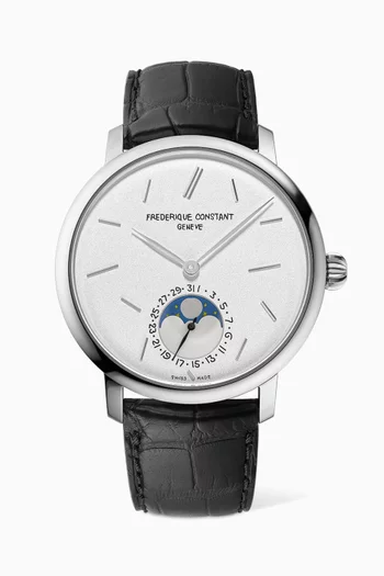 Slimline Moonphase Date Automatic Watch, 42mm