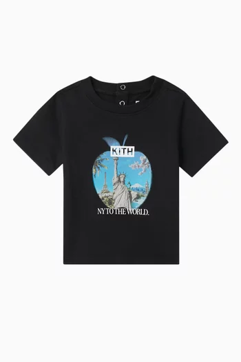 Baby New York to the World T-shirt in Cotton