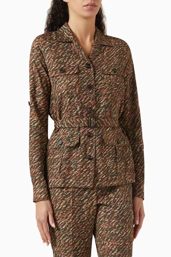 Deena Belted Shirt in Silk