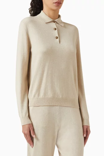 Classic Polo Shirt in Baby Cashmere