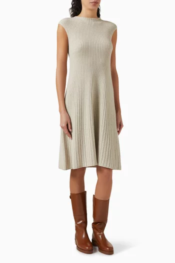 Cervatto Knitted Midi Dress in Baby Cashmere